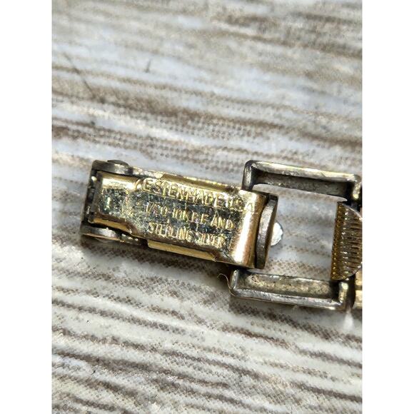 Vintage 10k gold filled Hamilton watch. Band is 1/20 10k GF and sterling silver - Picture 4 of 9